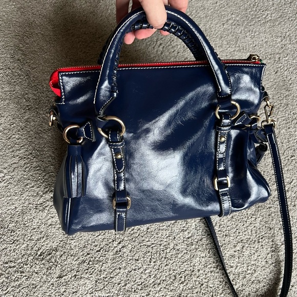 Dooney & Bourke Navy Florentine Satchel Handbag - Picture 12 of 12